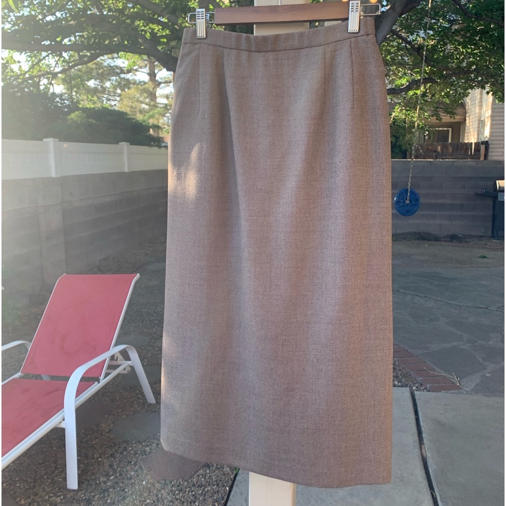 Pendleton 100% Virgin Wool Light Brown Maxi Skirt… - image 1